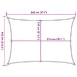 Zonnezeil 160 g/m² 6x8 m HDPE wit