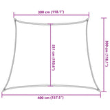 Zonnezeil 160 g/m² 3/4x3 m HDPE wit