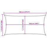 Zonnezeil 160 g/m² 4x7 m HDPE lichtgroen