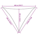 Zonnezeil 160 g/m² 5x5x6 m HDPE lichtgroen