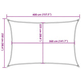 Zonnezeil 160 g/m² 2,5x4 m HDPE terracottakleurig