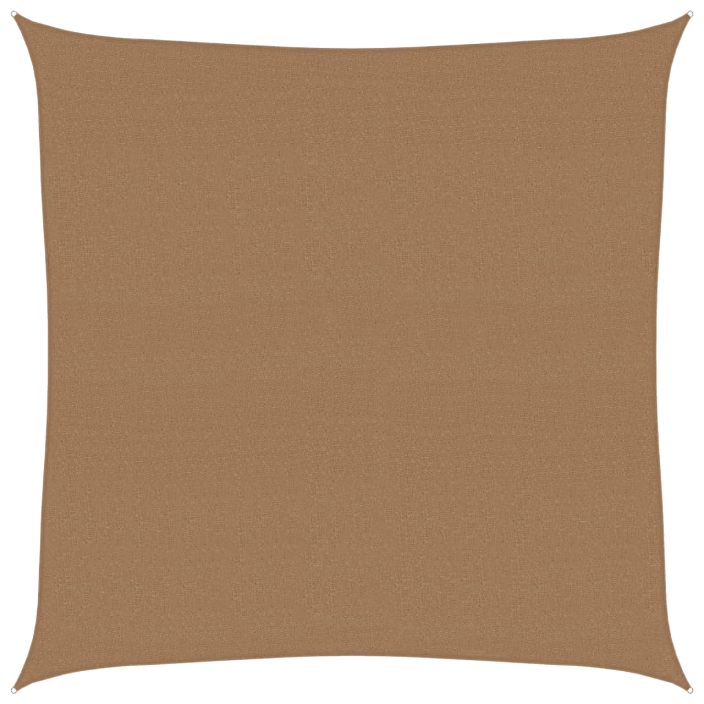 Zonnezeil 160 g/m² 4,5x4,5 m HDPE taupe