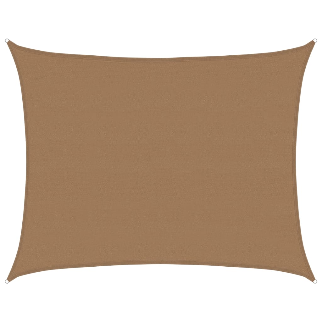 Zonnezeil 160 g/m² 6x7 m HDPE taupe