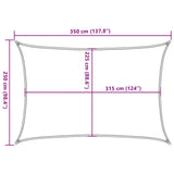 Zonnezeil 160 g/m² 2,5x3,5 m HDPE donkergroen