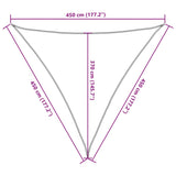 Zonnezeil 160 g/m² 4,5x4,5x4,5 m HDPE donkergroen