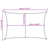 Zonnezeil 160 g/m² rechthoekig 2x3 m HDPE geel