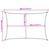 Zonnezeil 160 g/m² 3x4 m HDPE geel