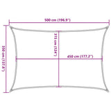 Zonnezeil 160 g/m² rechthoekig 3,5x5 m HDPE geel