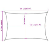 Zonnezeil 160 g/m² 2,5x4 m HDPE rood