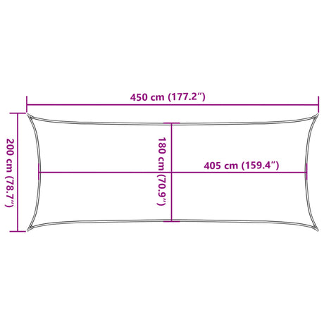 Zonnezeil 160 g/m² 2x4,5 m HDPE zwart - AllerleiShop