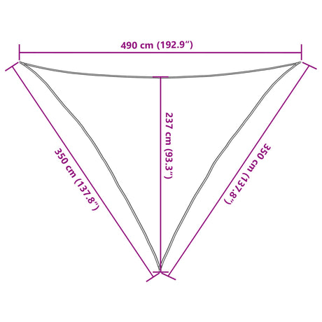 Zonnezeil 160 g/m² 3,5x3,5x4,9 m HDPE zwart - AllerleiShop