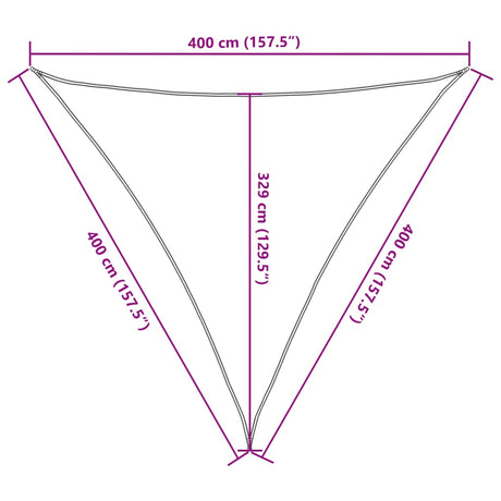 Zonnezeil 160 g/m² 4x4x4 m HDPE zwart - AllerleiShop