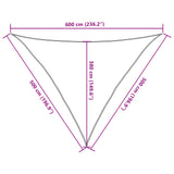 Zonnezeil 160 g/m² 5x5x6 m HDPE zwart