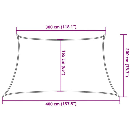 Zonnezeil 160 g/m² 3/4x2 m HDPE zwart - AllerleiShop