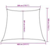 Zonnezeil 160 g/m² 3/4x3 m HDPE zwart - AllerleiShop