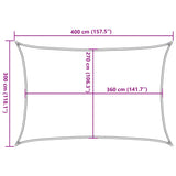 Zonnezeil 160 g/m² 3x4 m HDPE bruin - AllerleiShop