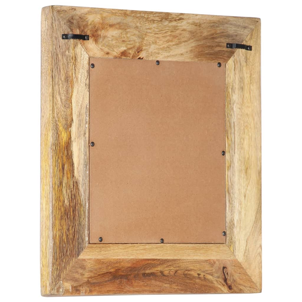 Spiegel handgesneden 50x50x2,6 cm massief mangohout - AllerleiShop