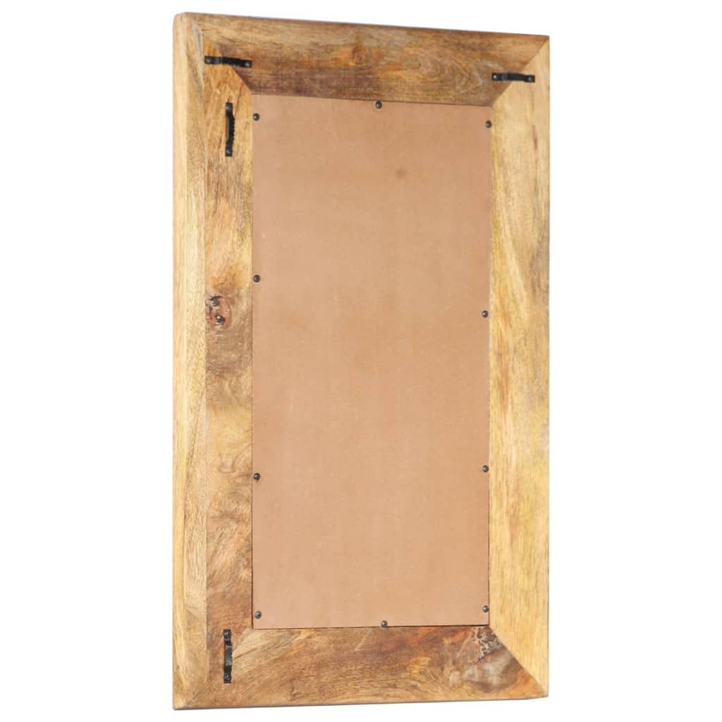 Spiegel handgesneden 80x50x2,6 cm massief mangohout - AllerleiShop