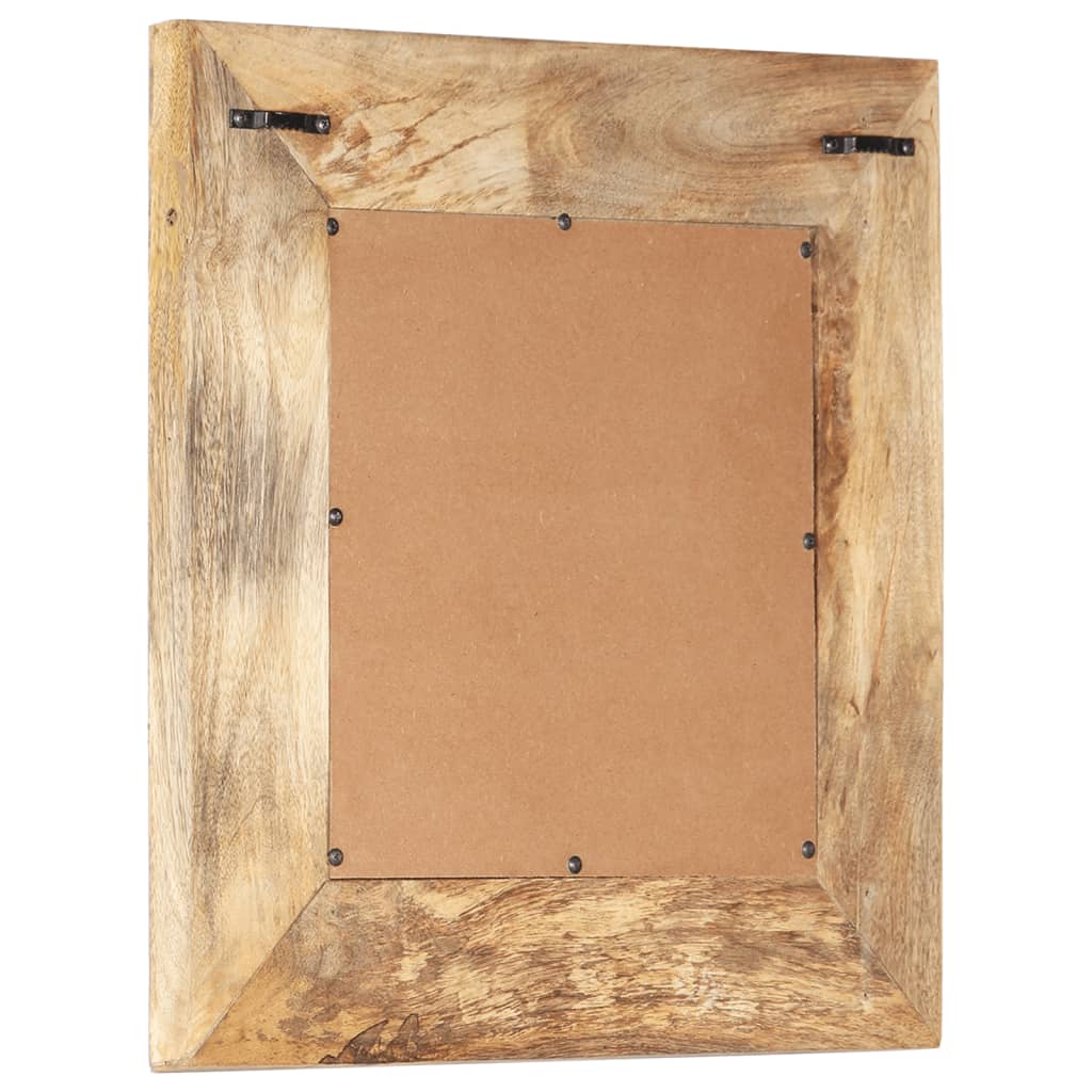 Spiegel handgesneden 50x50x2,5 cm massief mangohout - AllerleiShop