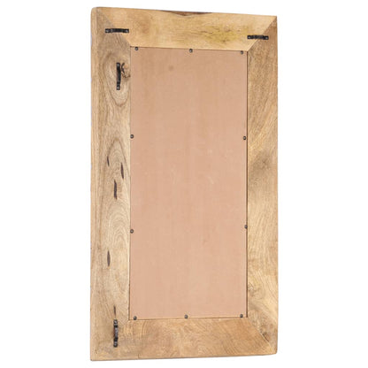 Spiegel handgesneden 80x50x2,5 cm massief mangohout - AllerleiShop