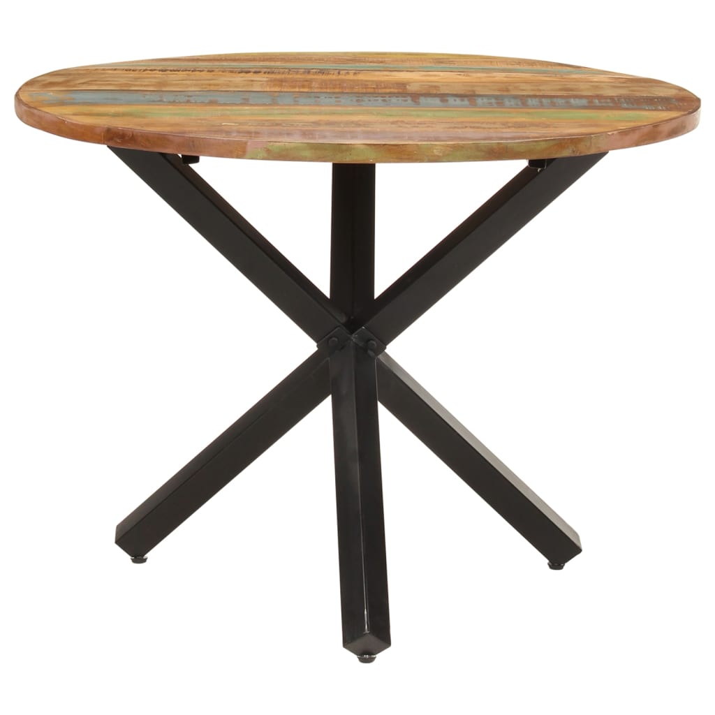 Eettafel rond 100x100x75 cm massief gerecycled hout - AllerleiShop