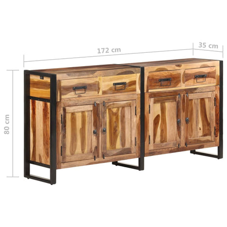 Dressoir 172x35x80 cm acaciahout met honingkleurige afwerking - AllerleiShop