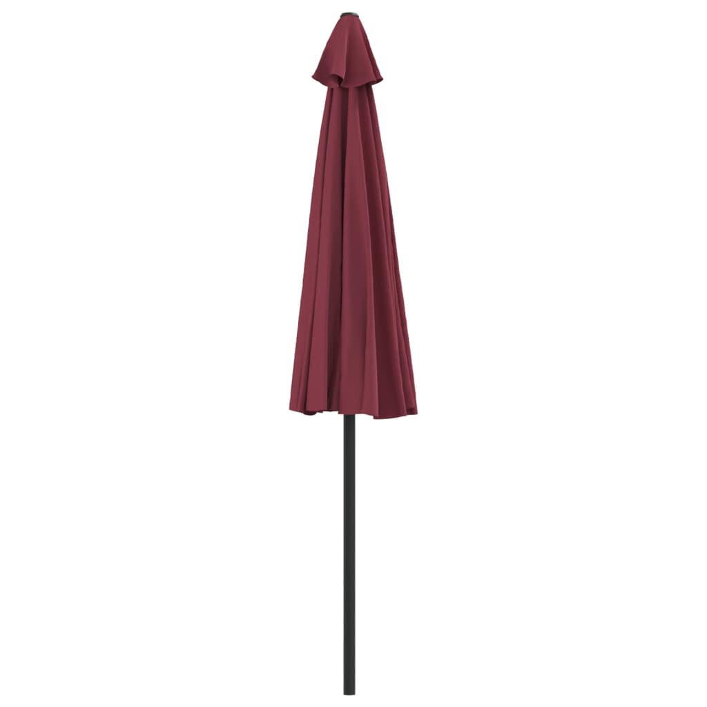 Balkonparasol half aluminium paal 270x144x222 cm bordeauxrood - AllerleiShop