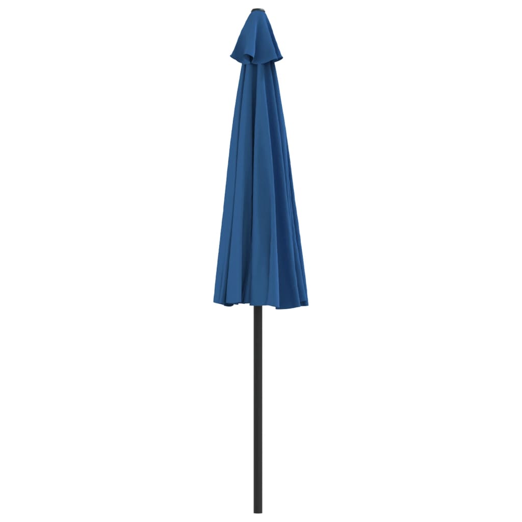 Balkonparasol half met aluminium paal 270x144x222 cm blauw - AllerleiShop