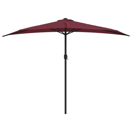 Balkonparasol half aluminium paal 300x155x223 cm bordeauxrood - AllerleiShop