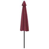 Balkonparasol half aluminium paal 300x155x223 cm bordeauxrood - AllerleiShop