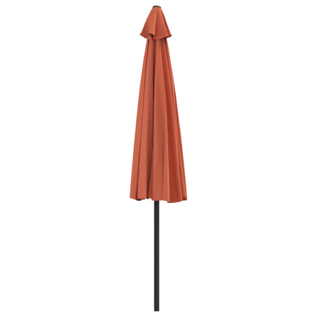 Balkonparasol half met aluminium paal 300x155x223 cm terracotta - AllerleiShop