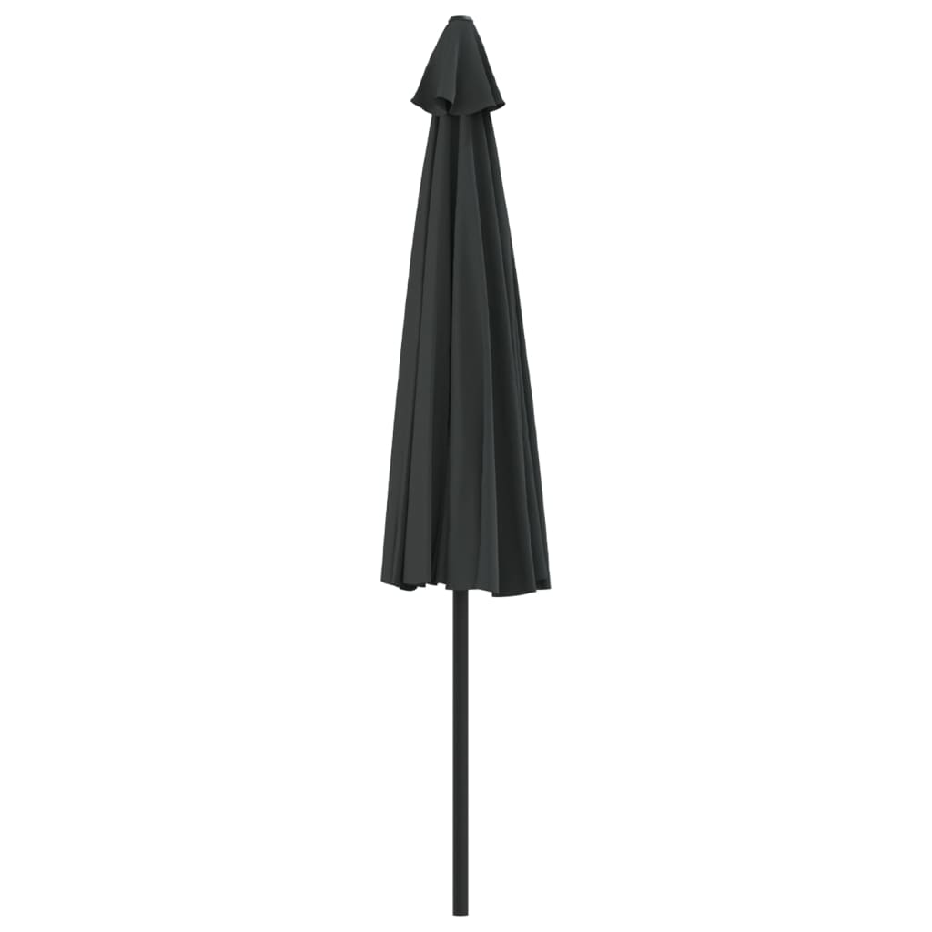 Balkonparasol half met aluminium paal 300x155x223 cm zwart - AllerleiShop