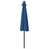 Balkonparasol half met aluminium paal 300x155x223 cm blauw - AllerleiShop