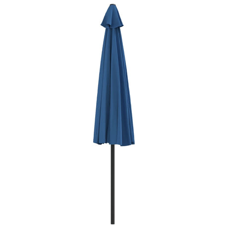 Balkonparasol half met aluminium paal 300x155x223 cm blauw - AllerleiShop