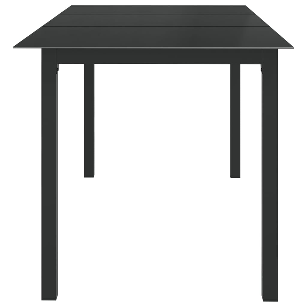 Tuintafel 150x90x74 cm aluminium en glas zwart - AllerleiShop