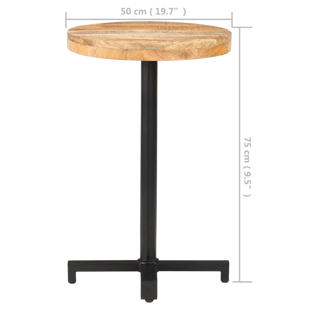 Bistrotafel rond Ø50x75 cm ruw mangohout - AllerleiShop