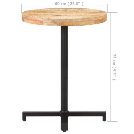 Bistrotafel rond Ø60x75 cm ruw mangohout - AllerleiShop