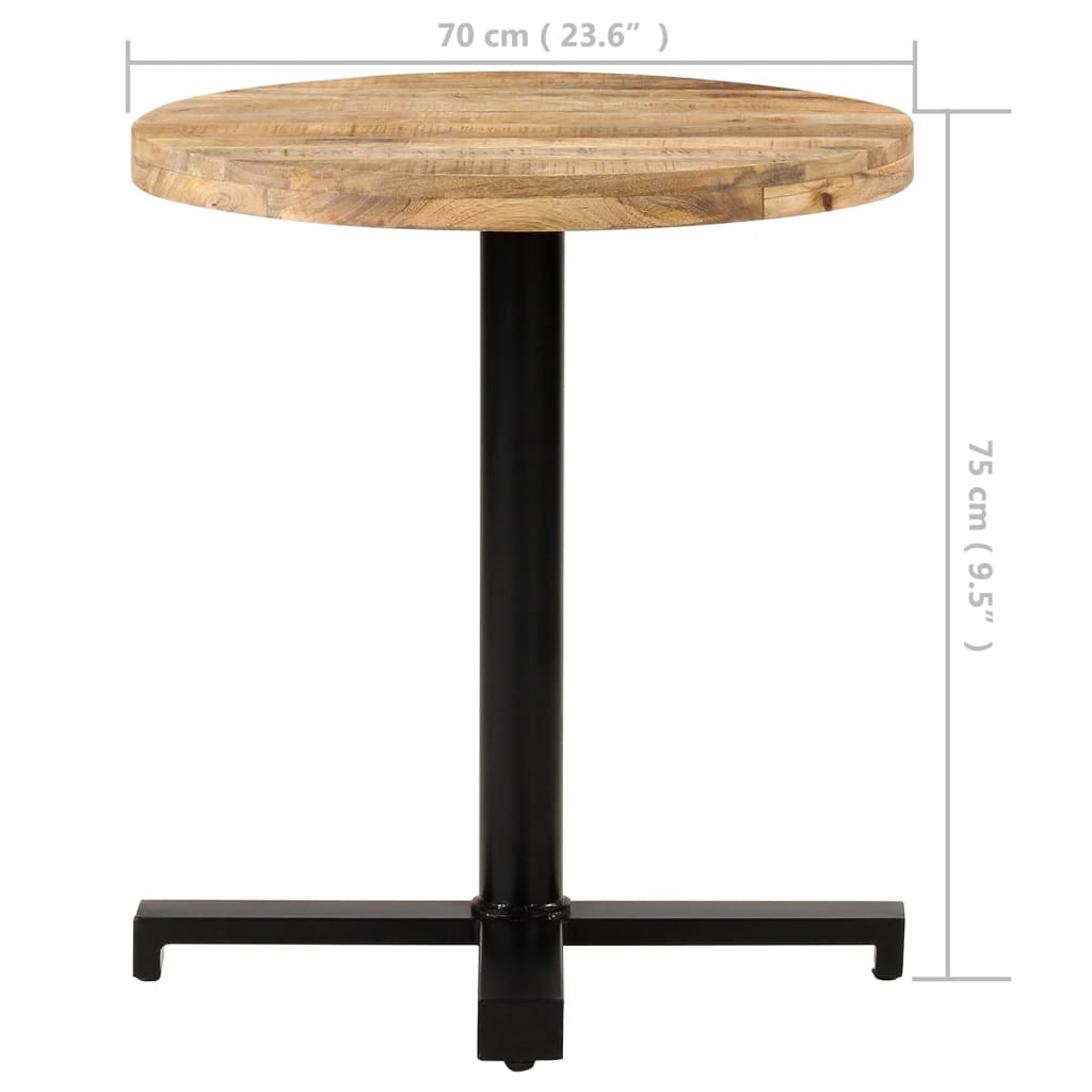 Bistrotafel rond Ø70x75 cm ruw mangohout - AllerleiShop