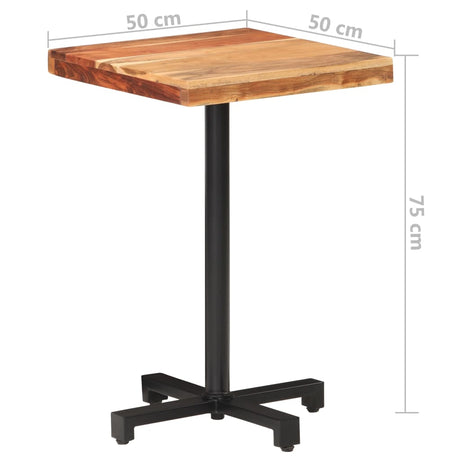 Bistrotafel vierkant 50x50x75 cm massief acaciahout - AllerleiShop