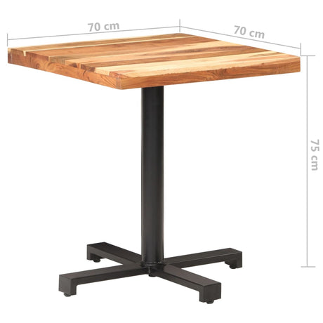 Bistrotafel vierkant 70x70x75 cm massief acaciahout - AllerleiShop