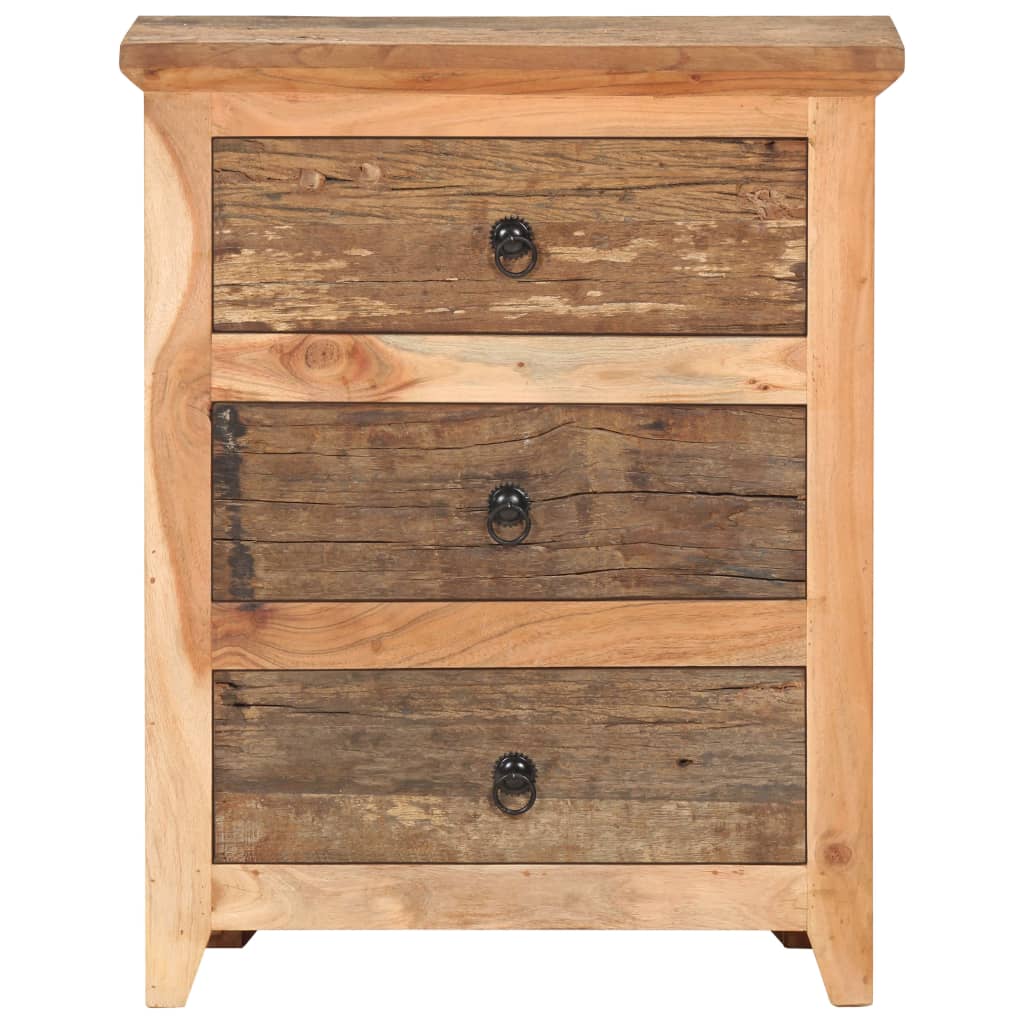 Dressoir 60x33x75 cm massief acaciahout en gerecycled hout - AllerleiShop