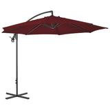 Zweefparasol met stalen paal 300 cm bordeauxrood - AllerleiShop