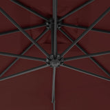 Zweefparasol met stalen paal 300 cm bordeauxrood - AllerleiShop