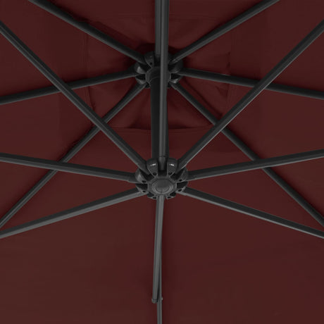 Zweefparasol met stalen paal 300 cm bordeauxrood - AllerleiShop