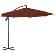 Zweefparasol met stalen paal 300 cm terracottakleurig - AllerleiShop