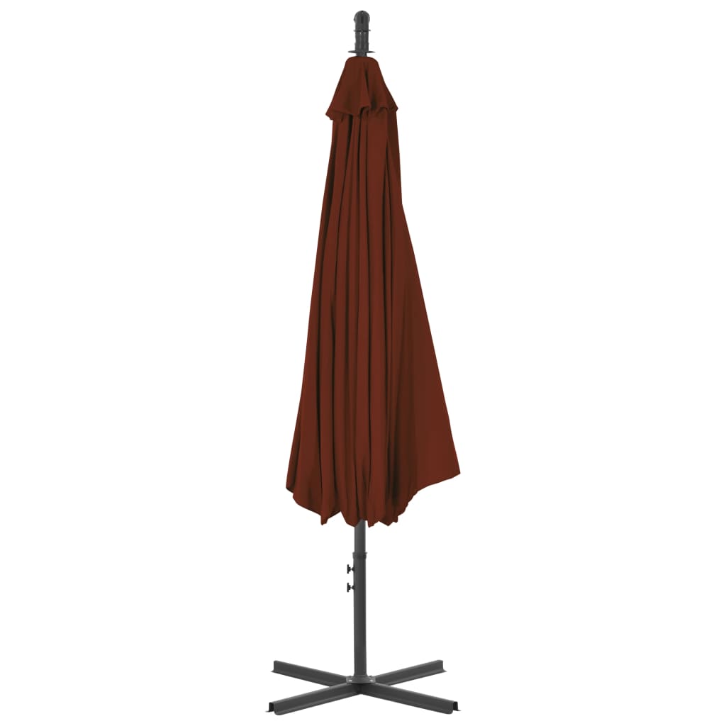 Zweefparasol met stalen paal 300 cm terracottakleurig - AllerleiShop