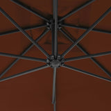 Zweefparasol met stalen paal 300 cm terracottakleurig - AllerleiShop