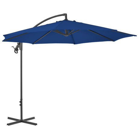 Zweefparasol met stalen paal 300 cm azuurblauw - AllerleiShop