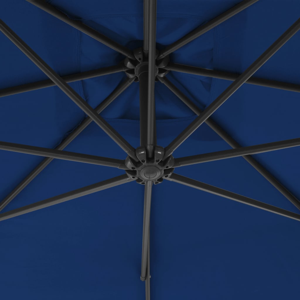 Zweefparasol met stalen paal 300 cm azuurblauw - AllerleiShop