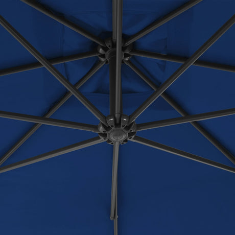 Zweefparasol met stalen paal 300 cm azuurblauw - AllerleiShop